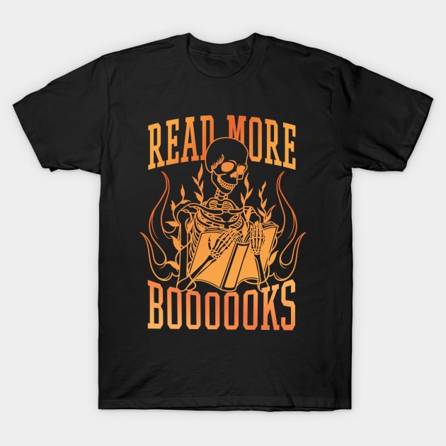 READ MORE BOOOOOKS SKELETON T-Shirt by Noureddine Ahmaymou 